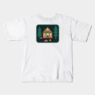 Cosy Cabin (Pine & Midnight) Kids T-Shirt